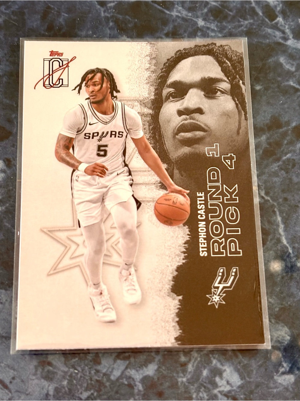 Stephon Castle Basketball Card Topp Signature Class Spurs